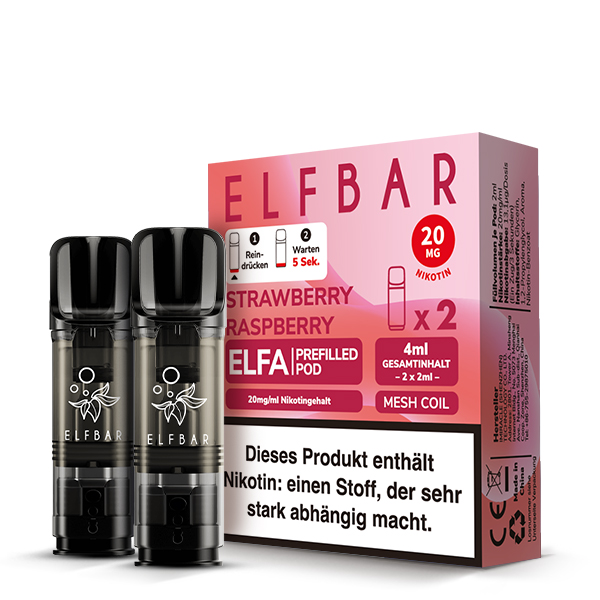 Elfa Pod Strawberry Raspberry 20mg 2 Stk