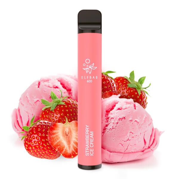 Elfbar 600 Einweg E-Zigarette Strawberry Ice Cream 0mg