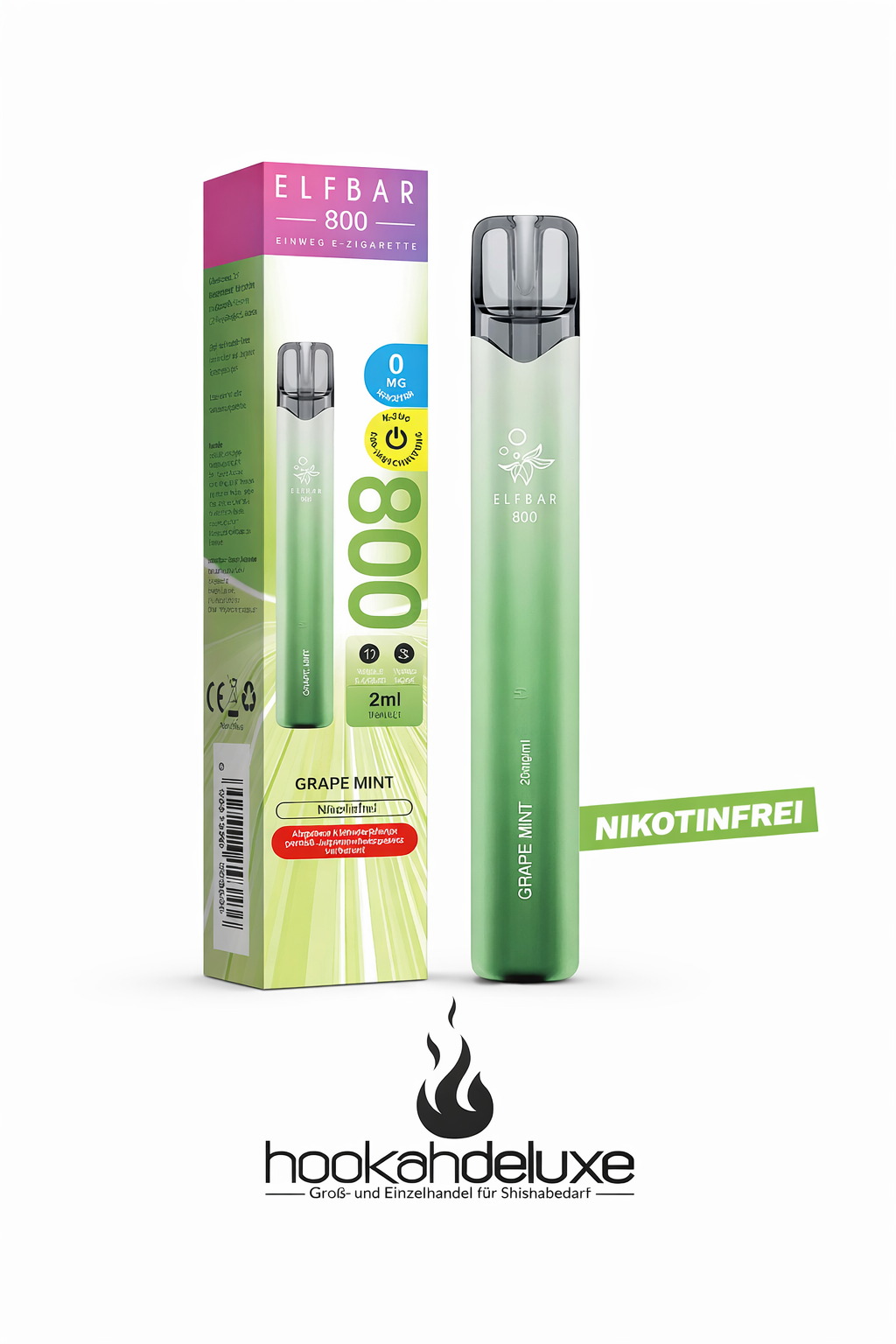 Elfbar 800 - Grape Mint Nikotinfrei