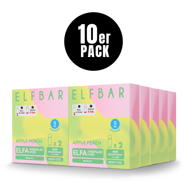 Elfa Pod Apple Peach Nikotinfrei 2 Stk