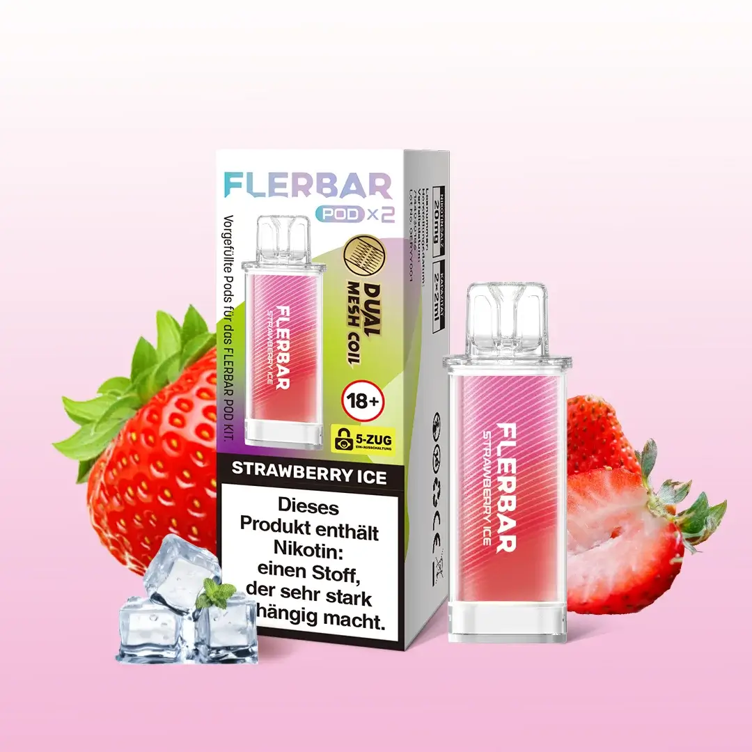 Flerbar Pods Strawberry Ice 20mg 2er Pack