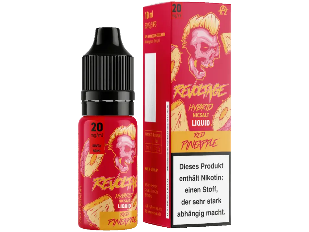 Revoltage Nikotinsalz Liquid 10ml Red Pineapple 20mg Revoltage Nikotinsalz Liquid 10ml Red Pineapple 20mg