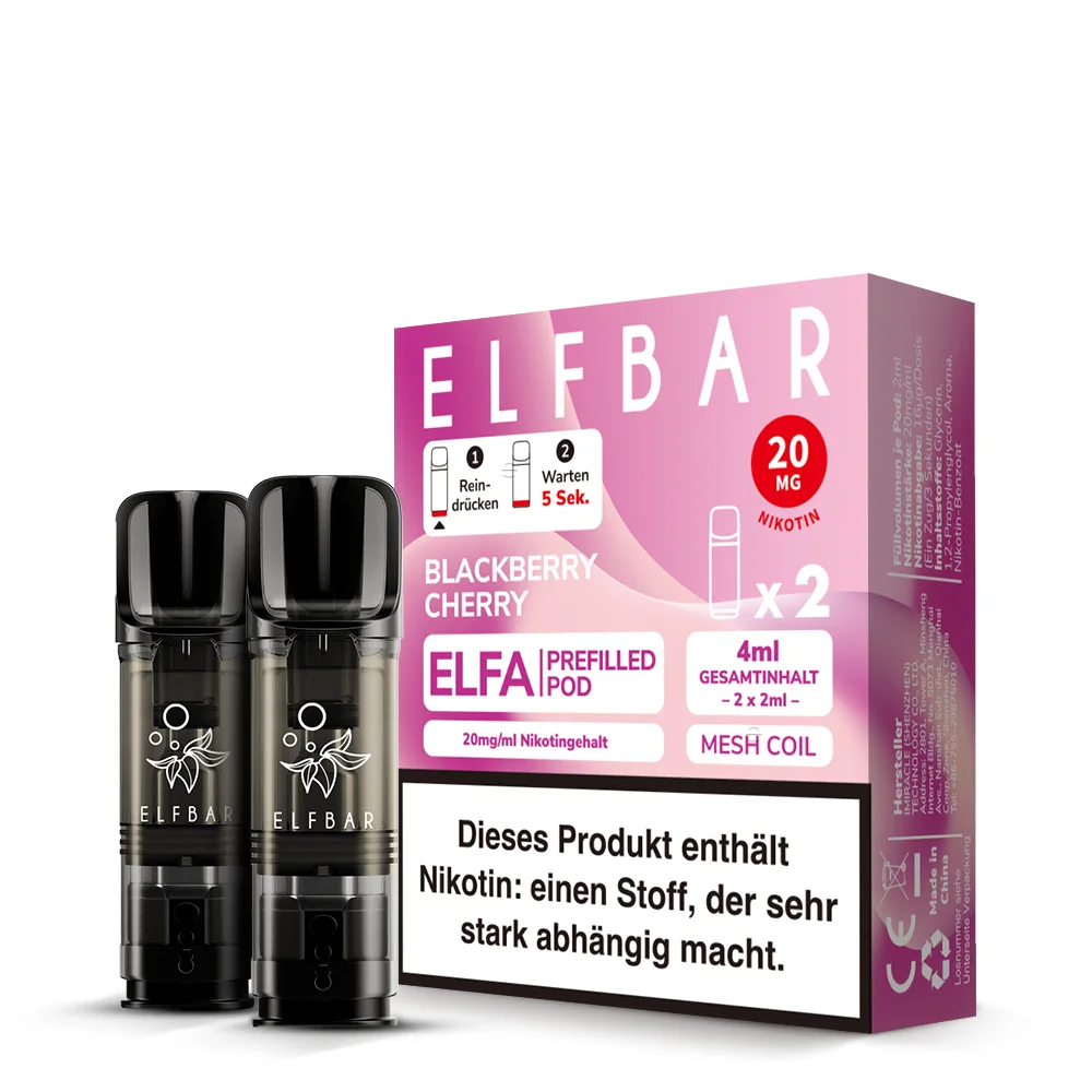 Elfa Pod Blackberry Cherry 20mg 2 Stk Elfa Pod Blackberry Cherry 20mg 2 Stk