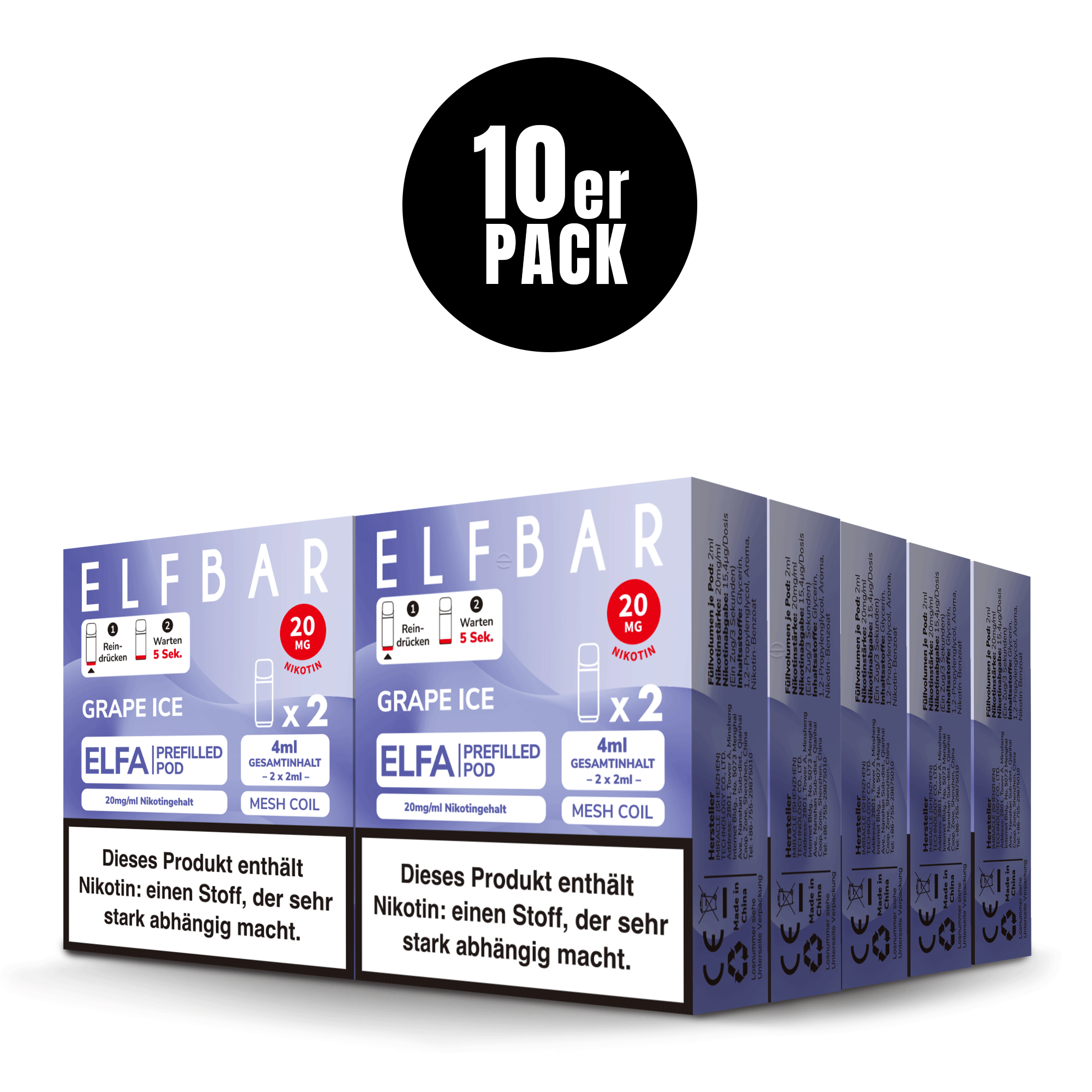 Elfa Pod Grape Ice 20mg 2 Stk Elfa Pod Grape Ice 20mg 2 Stk