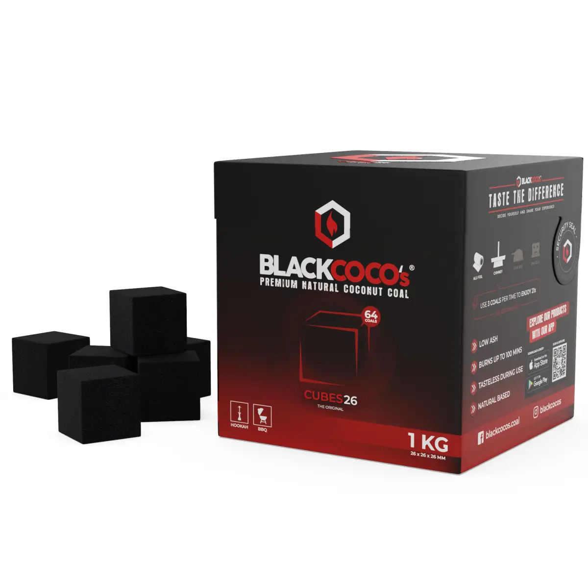 BlackCoco's Premium Naturkohle 1 kg - Masterbox