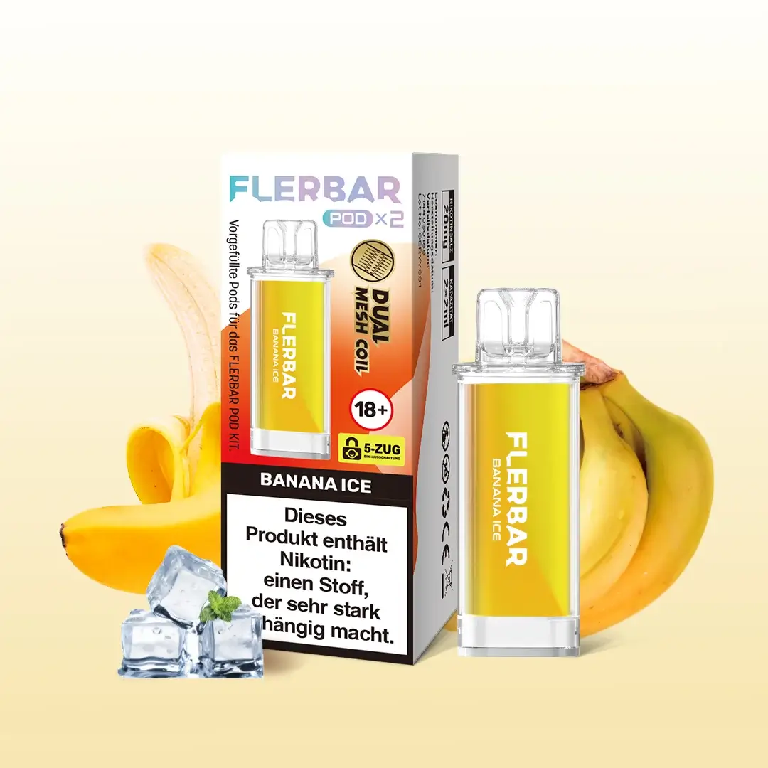 Flerbar Pods Banana Ice 20mg 2er Pack Flerbar Pods Banana Ice 20mg 2er Pack