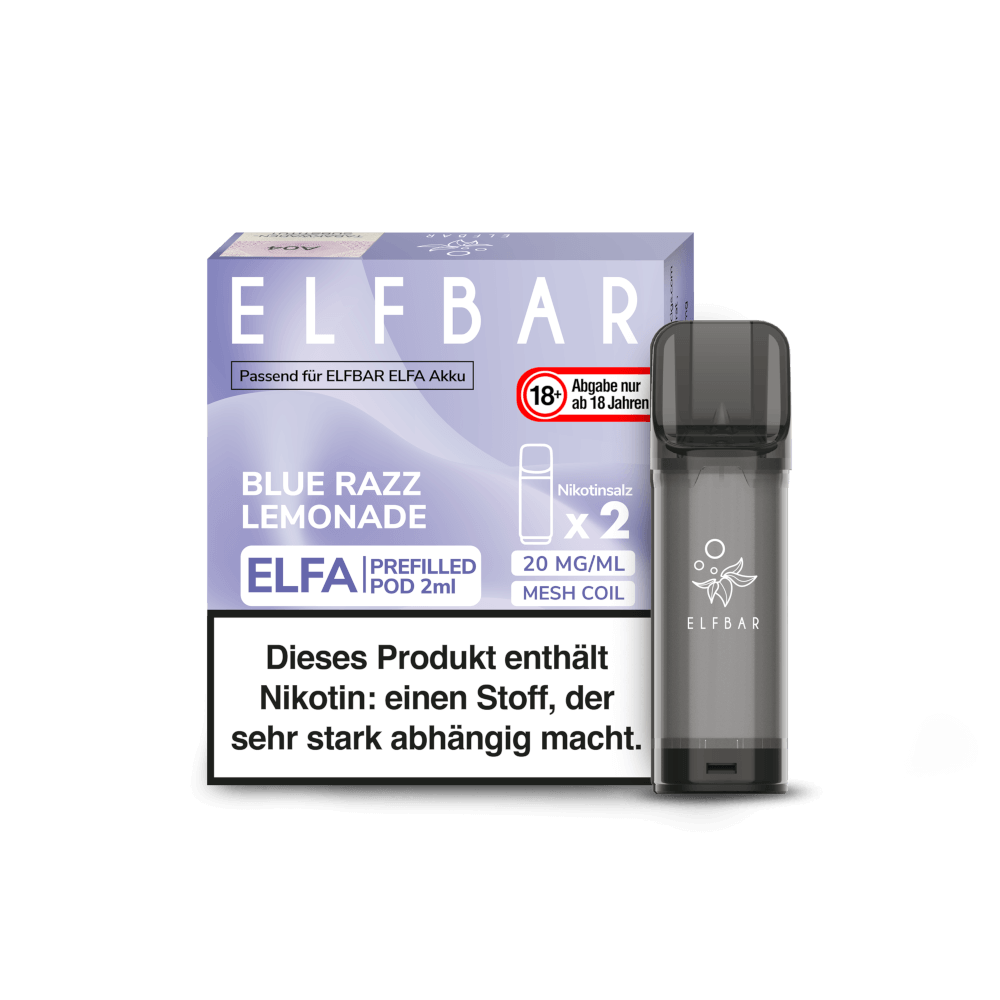 Elfa Pod Blue Razz Lemon 20mg 2 Stk Elfa Pod Blue Razz Lemon 20mg 2 Stk