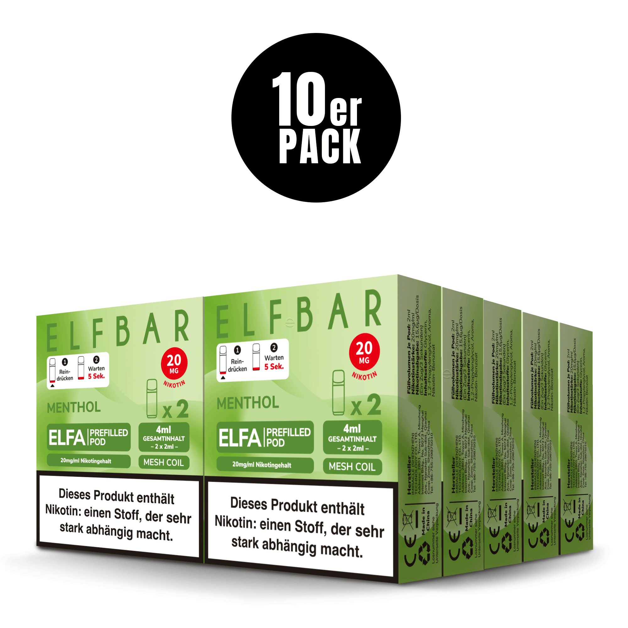 Elfa Pod Menthol 20mg 2 Stk Elfa Pod Menthol 20mg 2 Stk