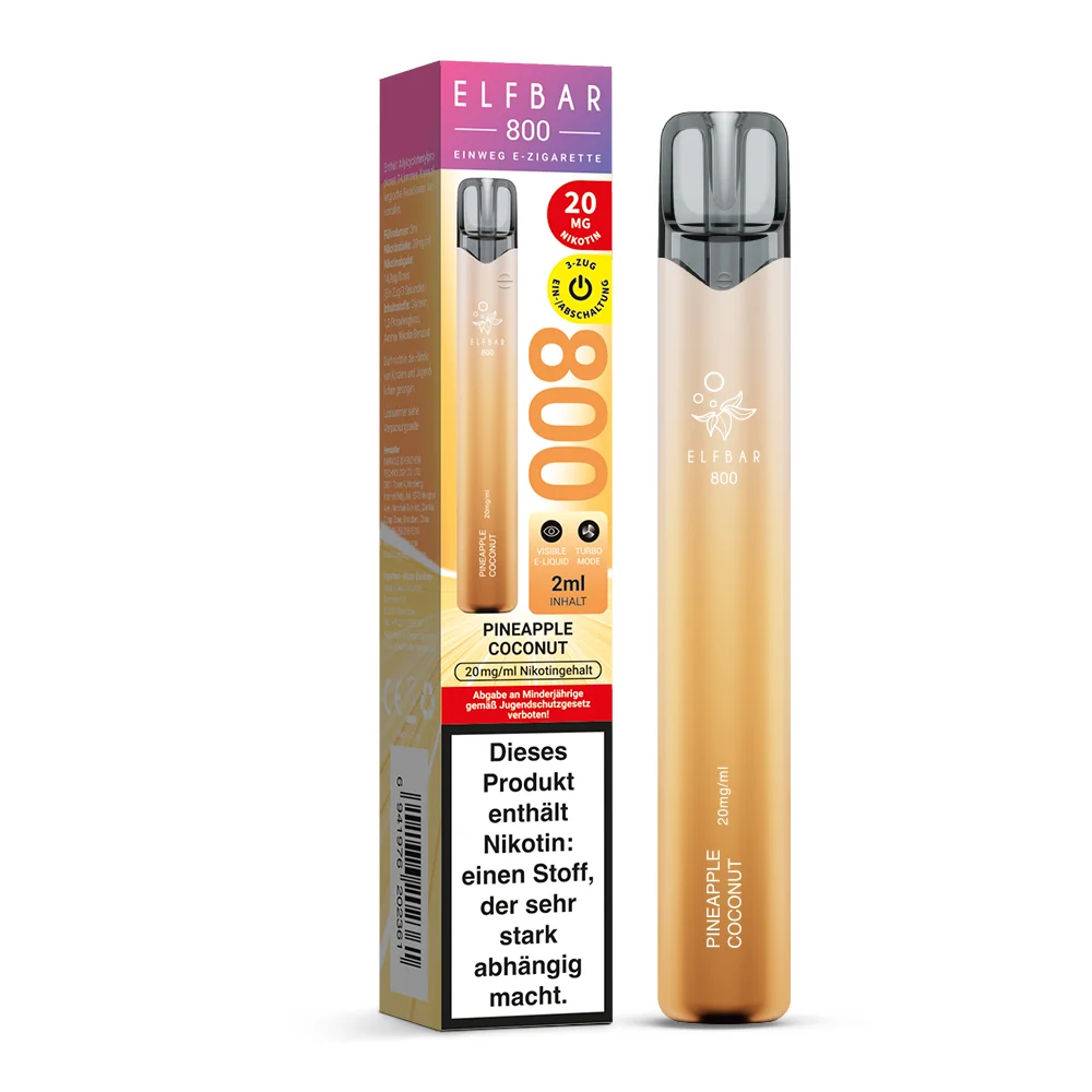 Elfbar 800 Einweg E-Zigarette Pineapple Coconut 20mg
