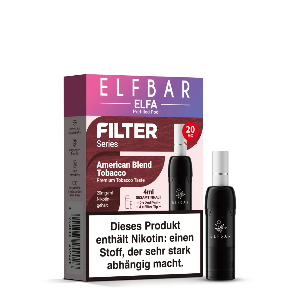 ELFA Pods Filter Series 2er Set - American Blend Tobacco *NEU*