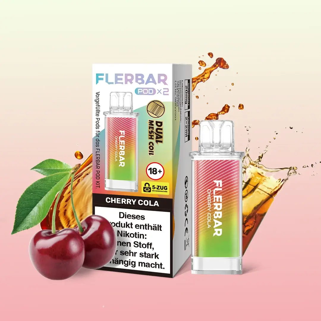 Flerbar Pods Cherry Cola 20mg 2er Pack Flerbar Pods Cherry Cola 20mg 2er Pack