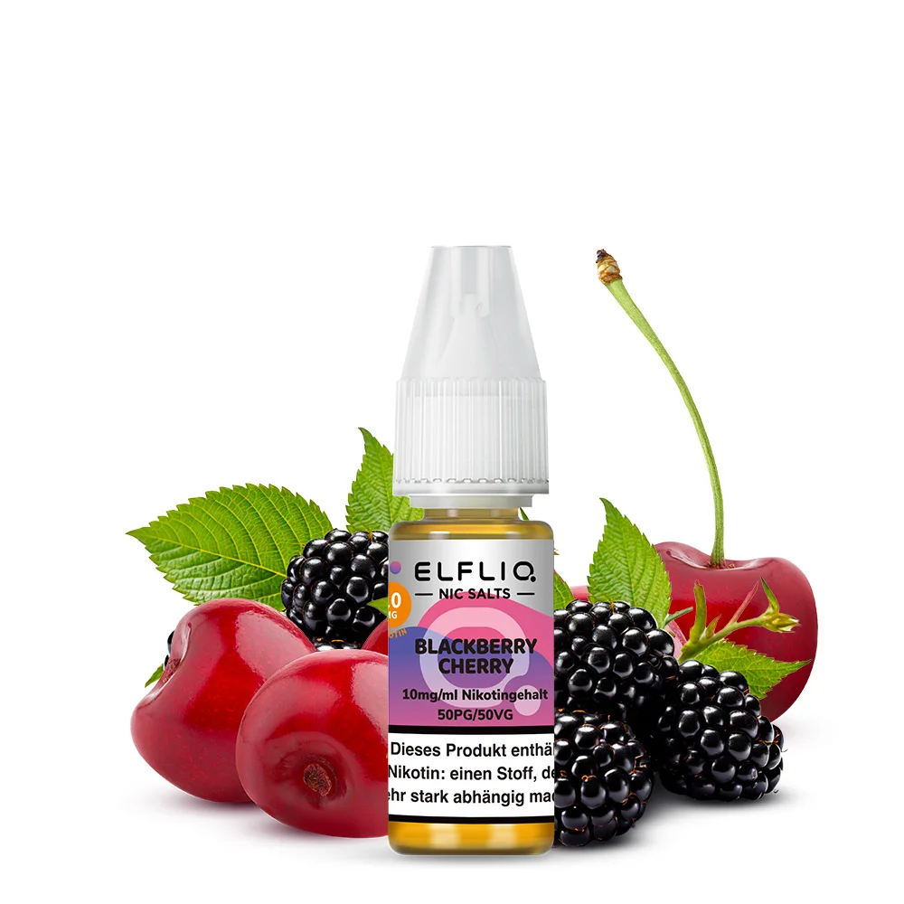 Elfliq Nikotinsalz Liquid 10ml - Blackberry Cherry 10mg Elfliq Nikotinsalz Liquid 10ml - Blackberry Cherry 10mg