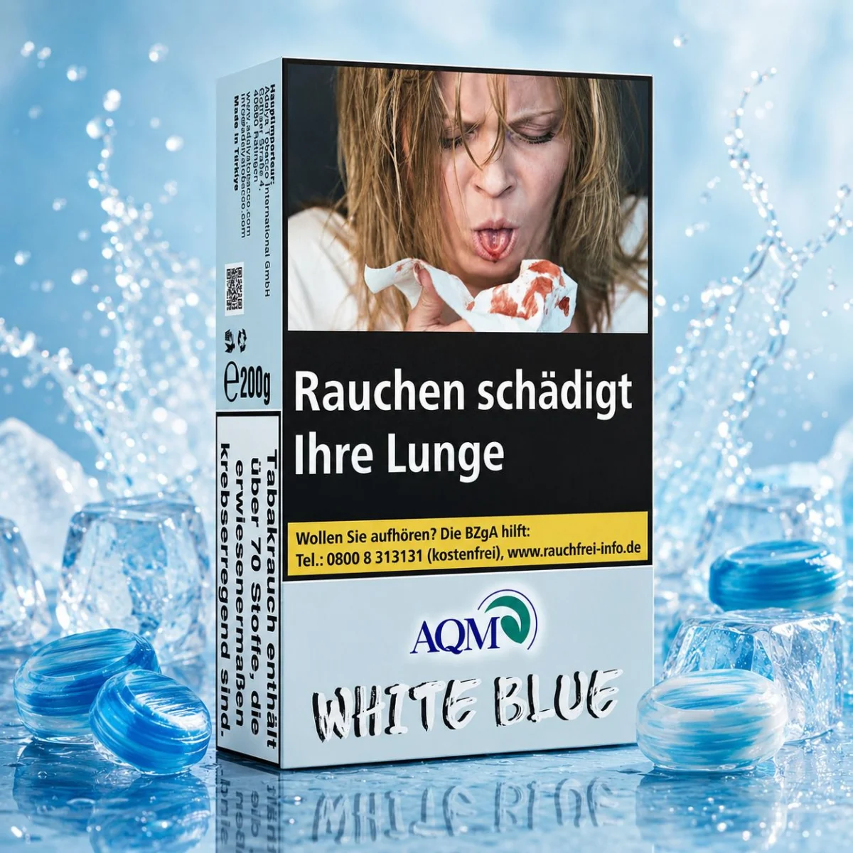 Aqua Mentha Tabak White Blue 200g
