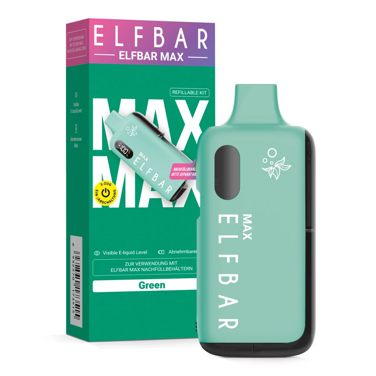 Elfbar MAX Refillable Device Green