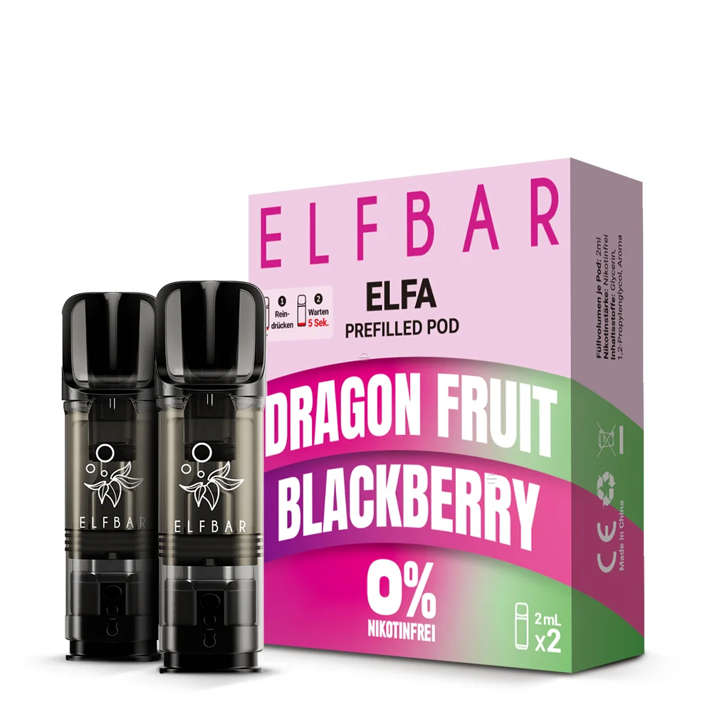 Elfa Pod Dragon Fruit Blackberry 0mg 2 Stk *Neu*