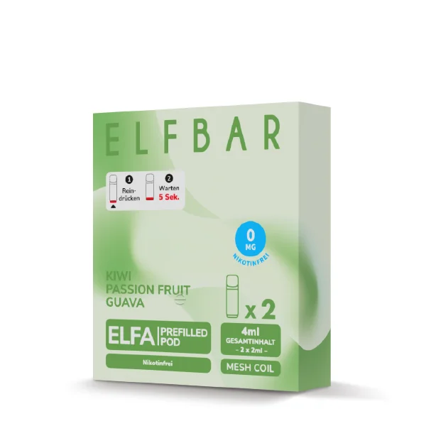 Elfa Pod Kiwi Passionfruit Guava Nikotinfrei 2 Stk