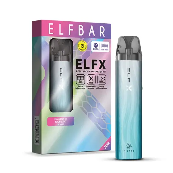 ELFX by Elfbar Refillable Pod Kit Silver Blue