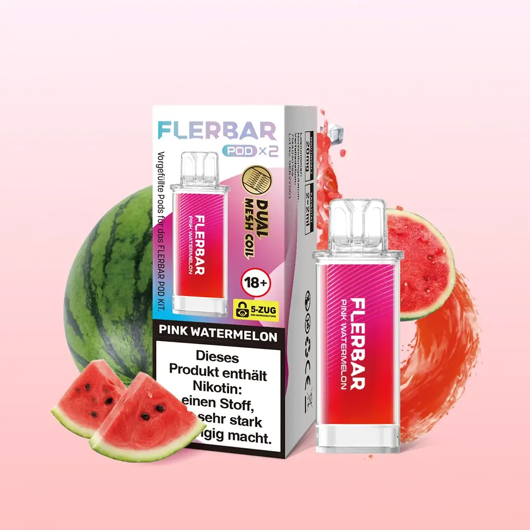 Flerbar Pods Pink Watermelon 20mg 2er Pack Flerbar Pods Pink Watermelon 20mg 2er Pack