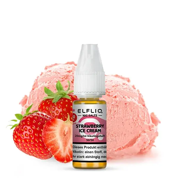Elfliq Nikotinsalz Liquid 10ml - Strawberry Ice Cream 20mg