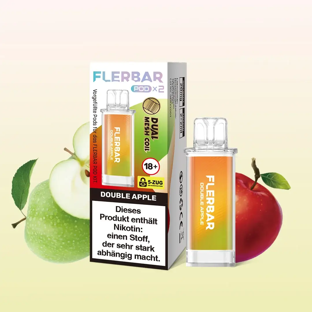 Flerbar Pods Double Apple 20mg 2er Pack Flerbar Pods Double Apple 20mg 2er Pack