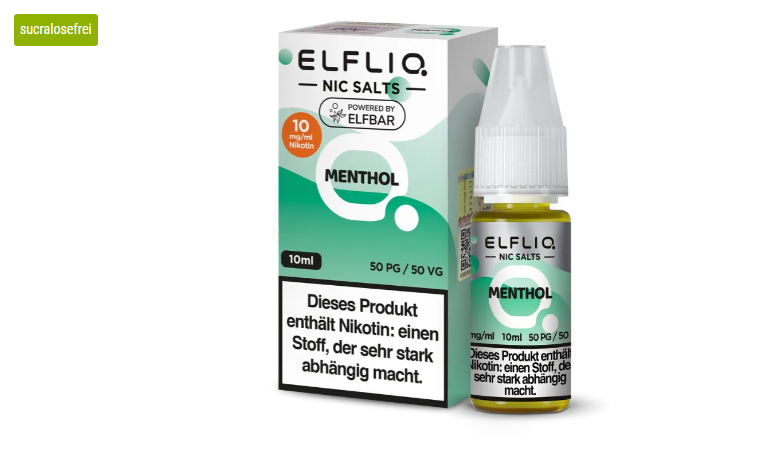 Elfliq Nikotinsalz Liquid 10ml - Menthol 10MG