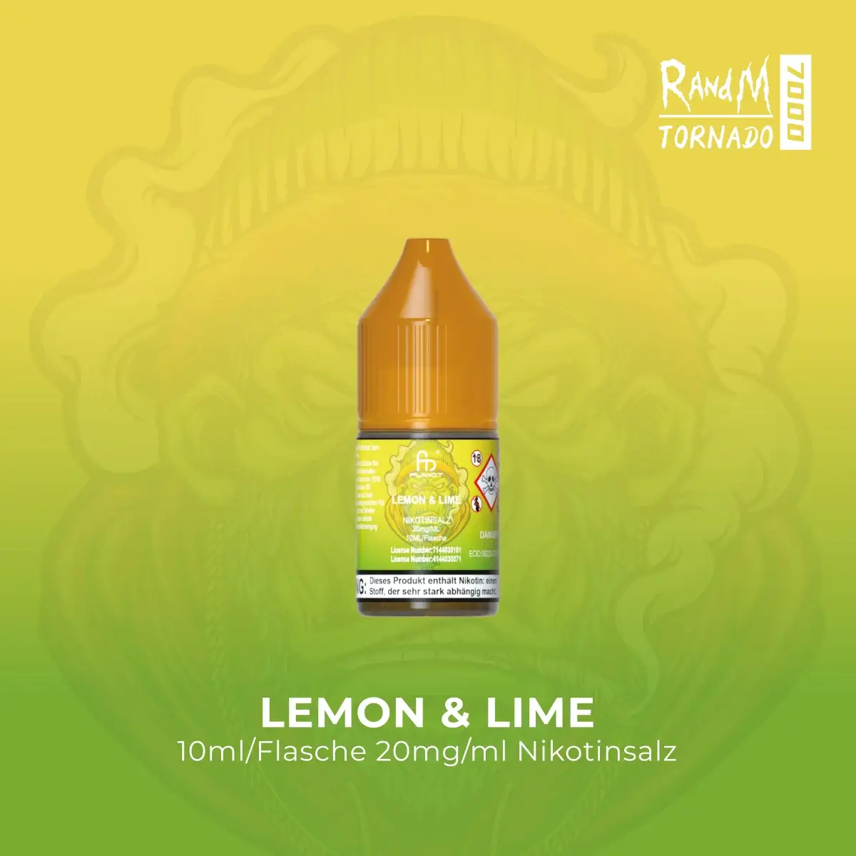 RandM Tornado Liquid 10ml - Lemon & Lime 20mg RandM Tornado Liquid 10ml - Lemon & Lime 20mg