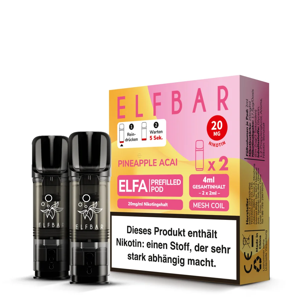 Elfa Pod Pineapple Acai 20mg 2 Stk Elfa Pod Pineapple Acai 20mg 2 Stk