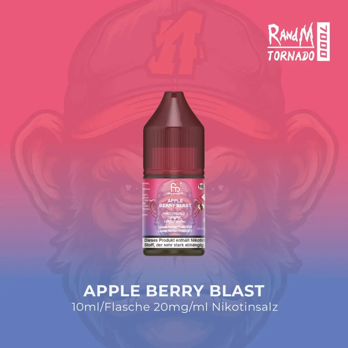RandM Tornado Liquid 10ml - Apple Berry Blast 20mg RandM Tornado Liquid 10ml - Apple Berry Blast 20mg
