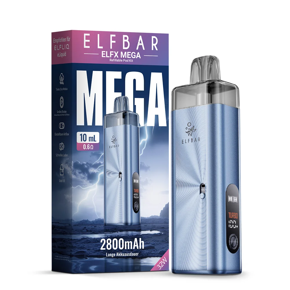 ELFX Mega Refillable Pod Kit - Cyan