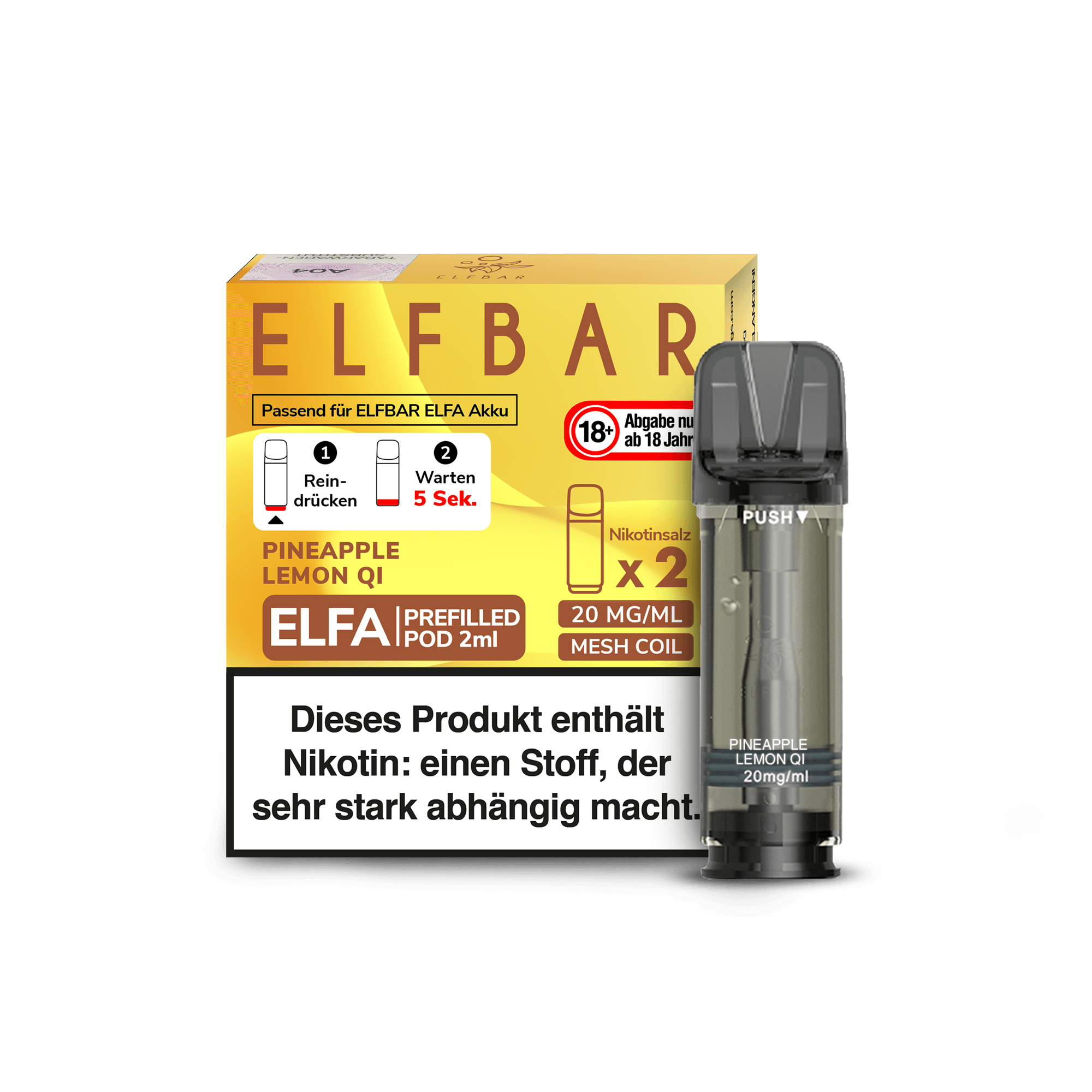 Elfa Pod Pineapple Lemon Qi 20mg 2 Stk