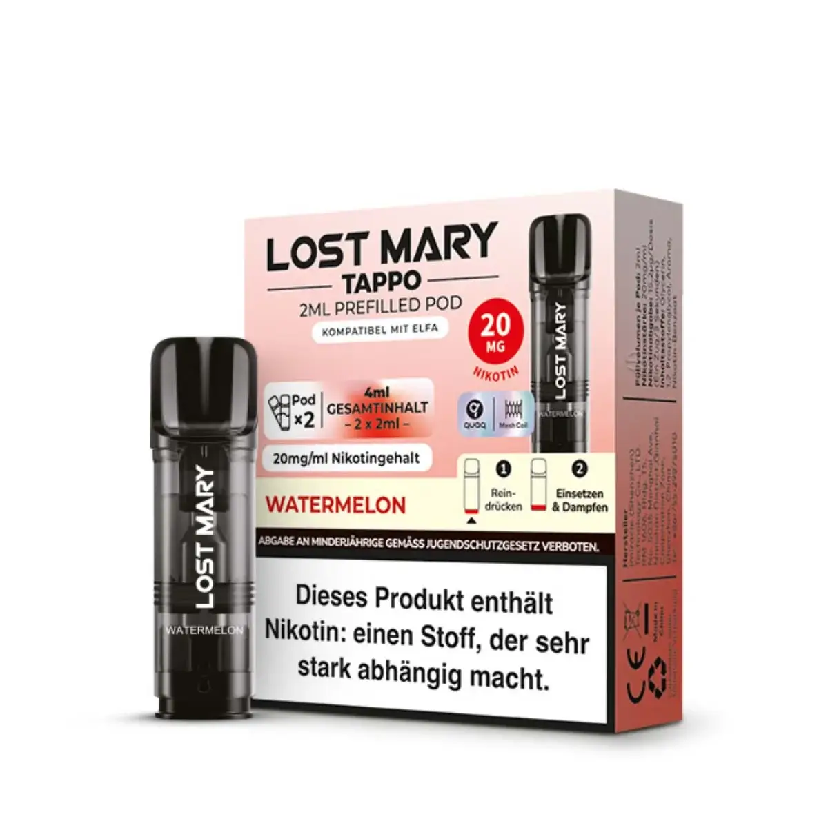 Lost Mary Tappo Pods Watermelon 20mg 2er Pack