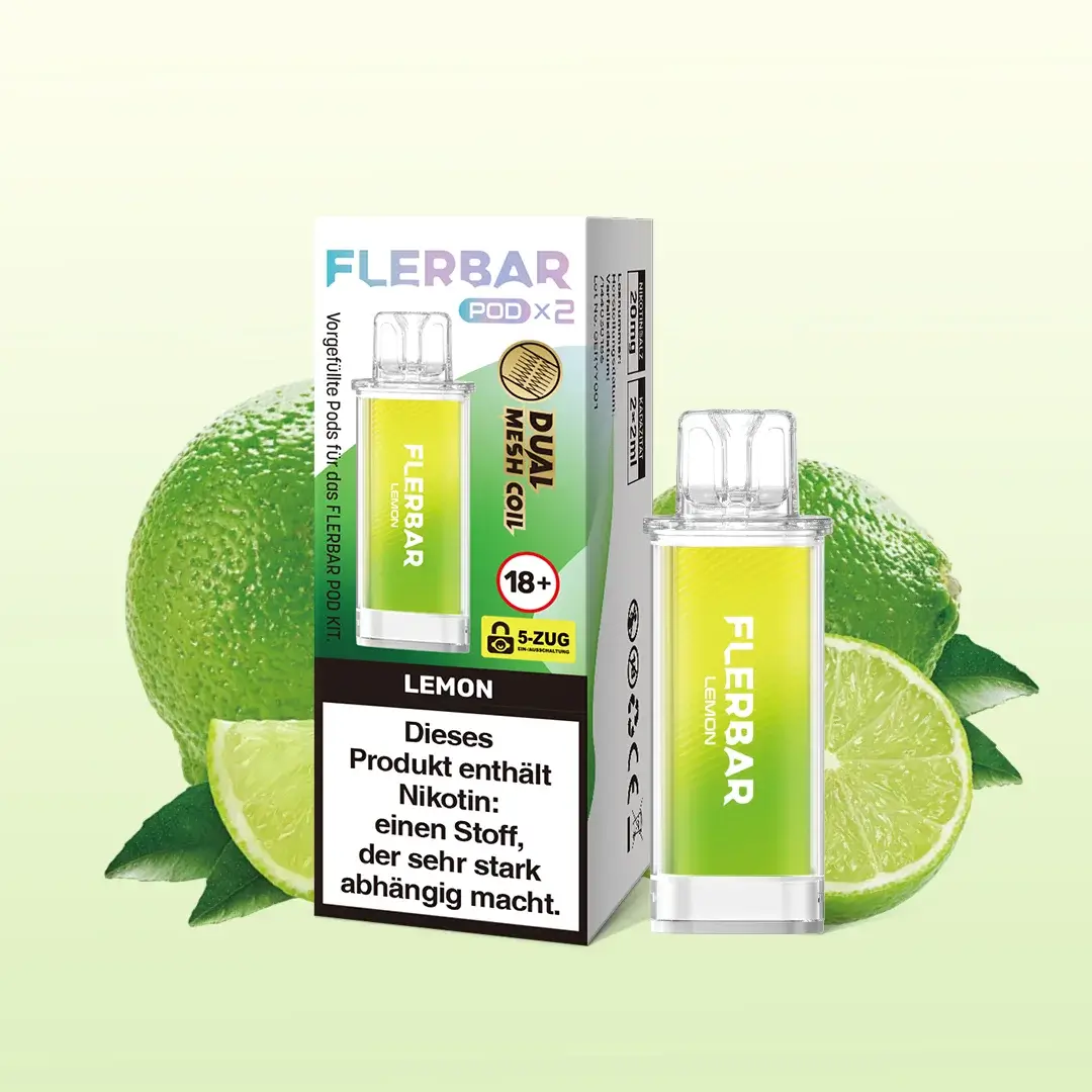 Flerbar Pods Lemon 20mg 2er Pack Flerbar Pods Lemon 20mg 2er Pack