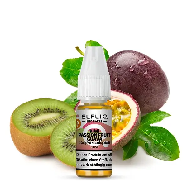 Elfliq Nikotinsalz Liquid 10ml - Kiwi Passionfruit Guave 10mg