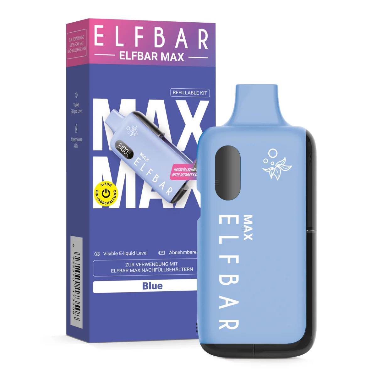 Elfbar MAX Refillable Device Blue Elfbar MAX Refillable Device Blue
