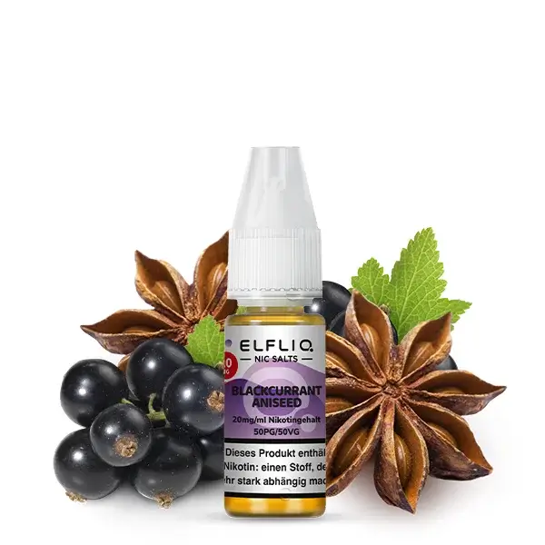 Elfliq Nikotinsalz Liquid 10ml - Blackcurrant Aniseed 20mg Elfliq Nikotinsalz Liquid 10ml - Blackcurrant Aniseed 20mg