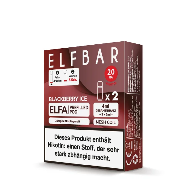 Elfa Pod Blackberry Ice 20mg 2 Stk Elfa Pod Blackberry Ice 20mg 2 Stk