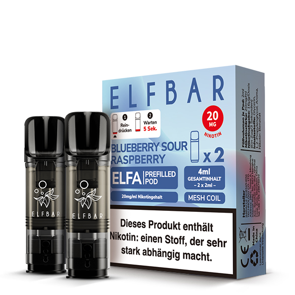 Elfa Pod Blueberry Sour Raspberry 20mg 2 Stk