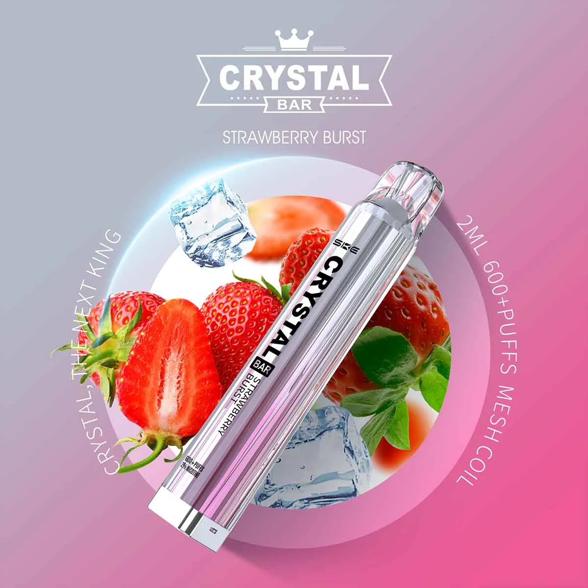 Crystal Bar Vape Strawberry Burst