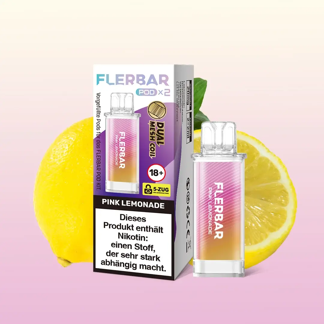 Flerbar Pods Pink Lemonade 20mg 2er Pack Flerbar Pods Pink Lemonade 20mg 2er Pack