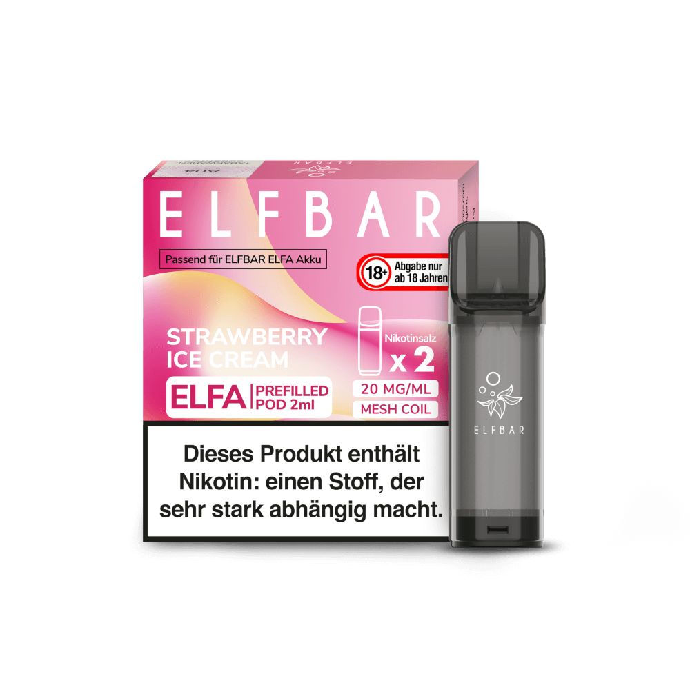 Elfa Pod Strawberry Ice Cream 20mg 2 Stk Elfa Pod Strawberry Ice Cream 20mg 2 Stk