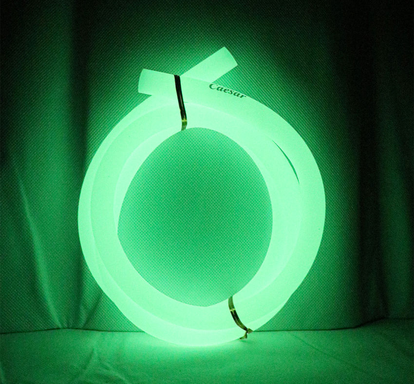 Silikonschlauch weiß Matt (Glow in the Dark)