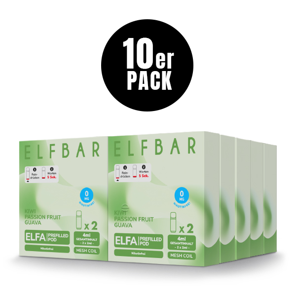 Elfa Pod Kiwi Passionfruit Guava Nikotinfrei 2 Stk Elfa Pod Kiwi Passionfruit Guava Nikotinfrei 2 Stk