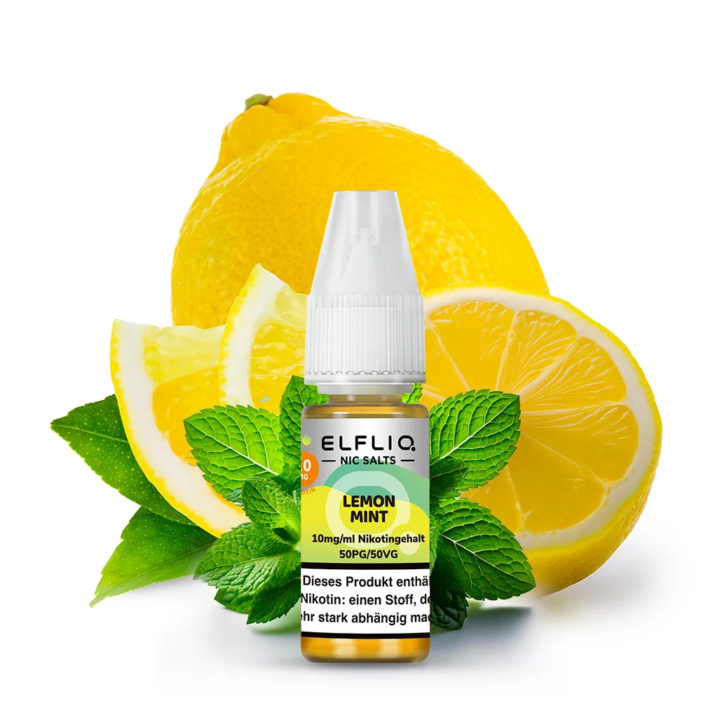 Elfliq Nikotinsalz Liquid 10ml - Lemon Mint 10mg Elfliq Nikotinsalz Liquid 10ml - Lemon Mint 10mg