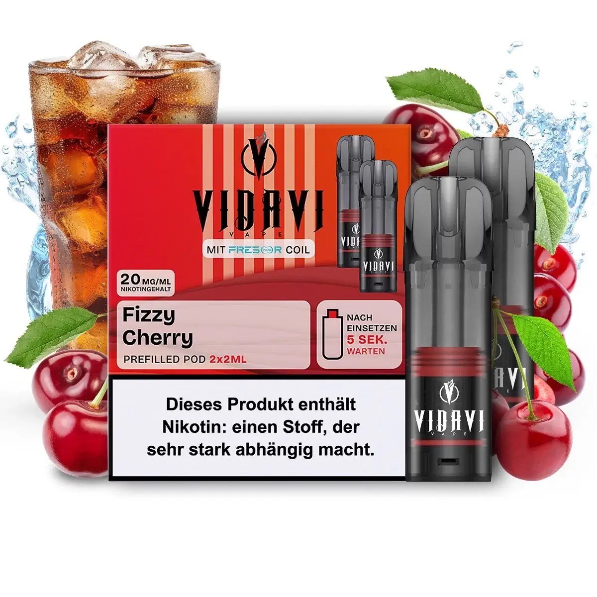 Vidavi Pods Fizzy Cherry 20mg 2 Stk