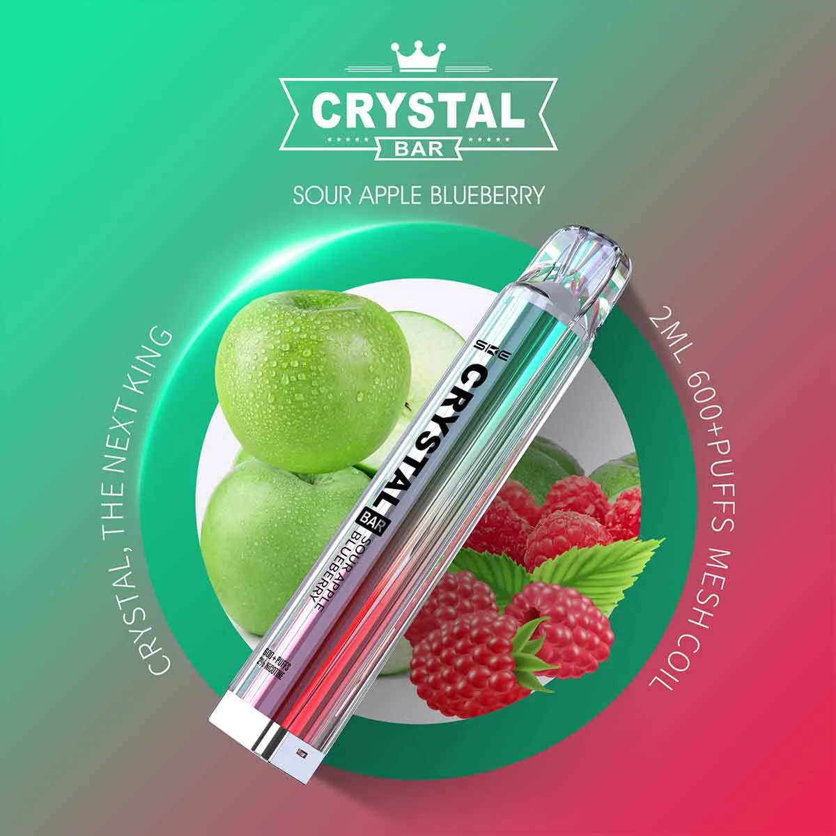 Crystal Bar Vape Sour Apple Blueberry Crystal Bar Vape Sour Apple Blueberry