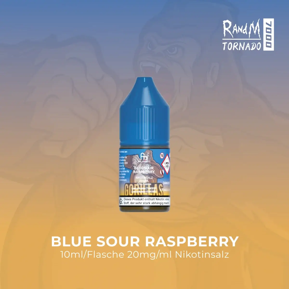 RandM Tornado Liquid 10m - Blue Sour Raspberry 20mg RandM Tornado Liquid 10ml - Blue Sour Raspberry 20mg