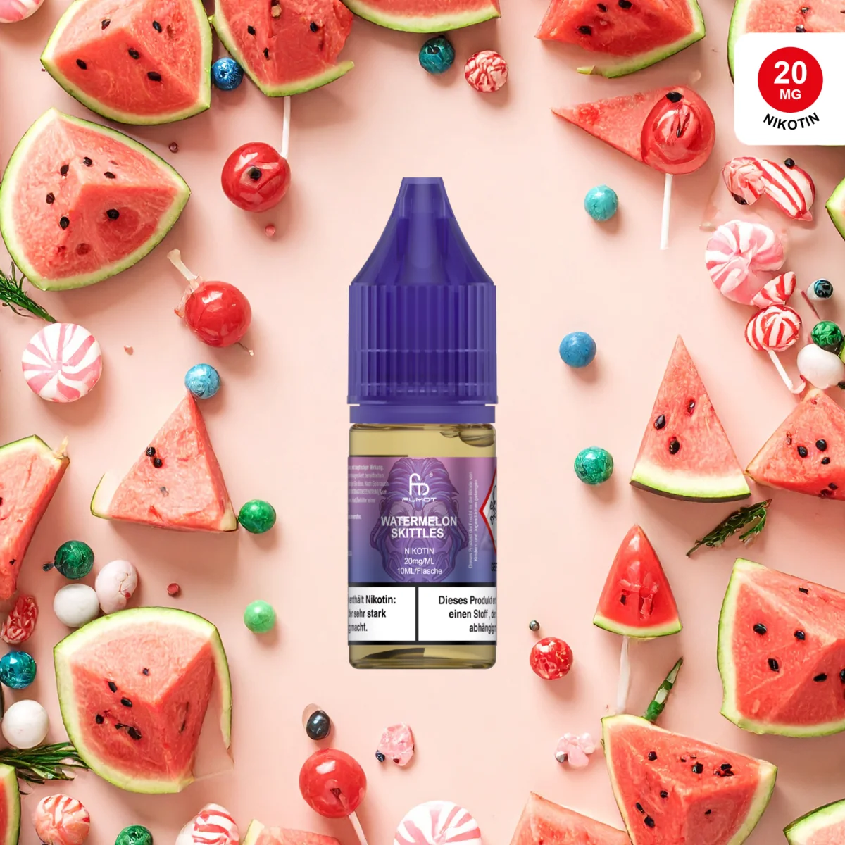 RandM Tornado Liquid 10ml - Watermelon Skittlez 20mg RandM Tornado Liquid 10ml - Watermelon Skittlez 20mg