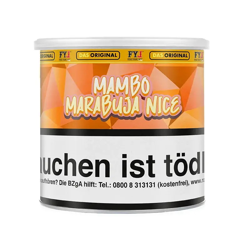 Fog Your Law Tabak Mambo Marabuja Nice 65g Fog Your Law Tabak Mambo Marabuja Nice 65g
