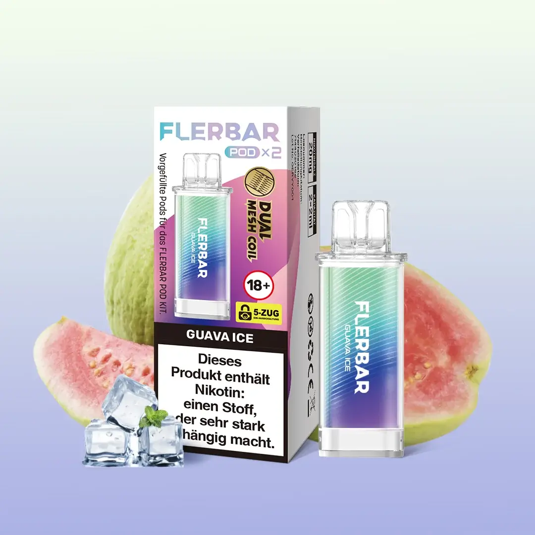 Flerbar Pods Guava Ice 20mg 2er Pack Flerbar Pods Guava Ice 20mg 2er Pack