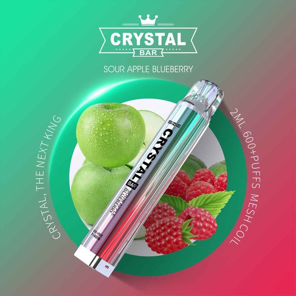 Crystal Bar Vape Sour Apple Blueberry